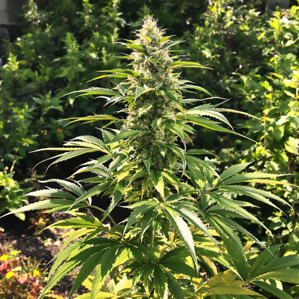 Jager 70% indica / 20% sativa flower with visible trichomes
