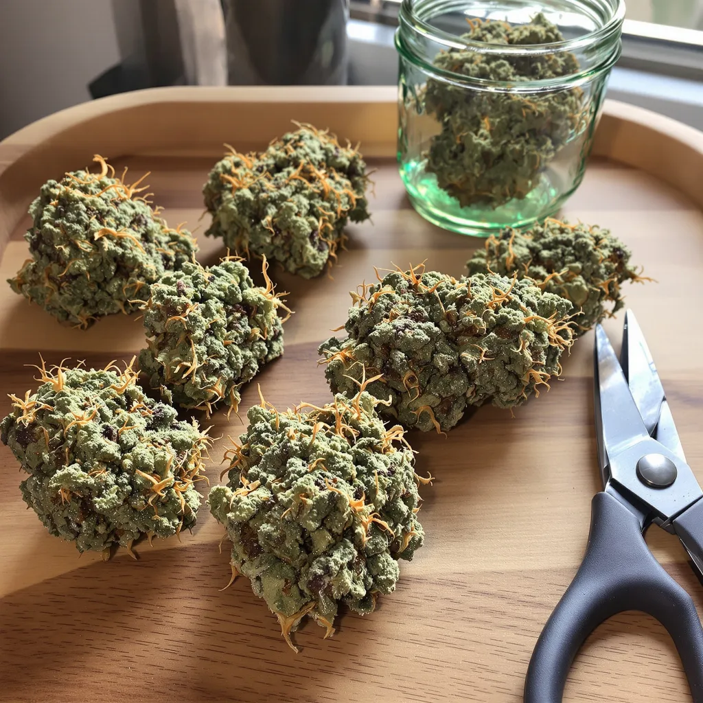 Jane Doe 60% indica / 40% sativa flower with visible trichomes