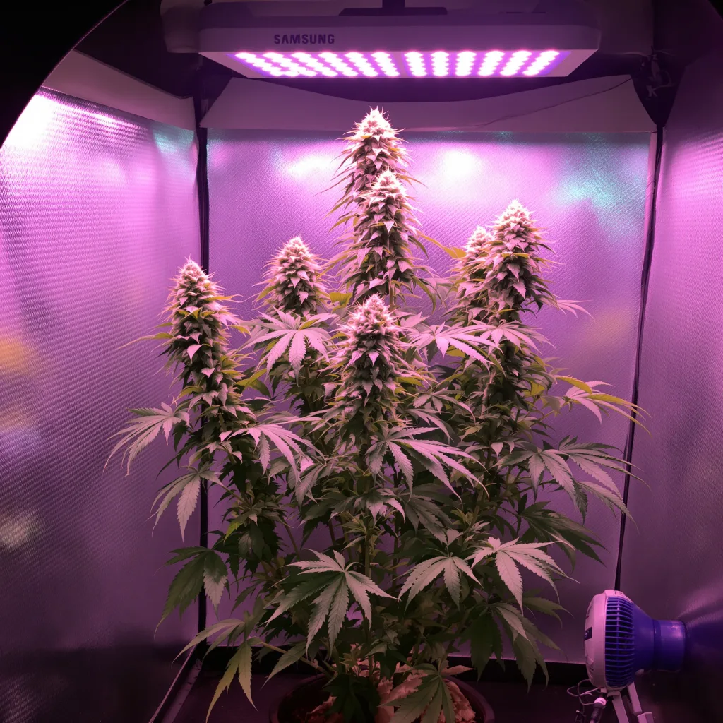 Jean Guy 40% indica / 60% sativa flower with visible trichomes