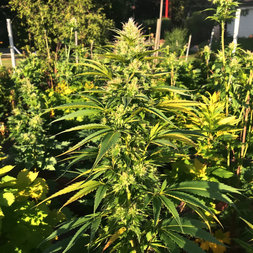 Jean Guy 40% indica / 60% sativa flower with visible trichomes
