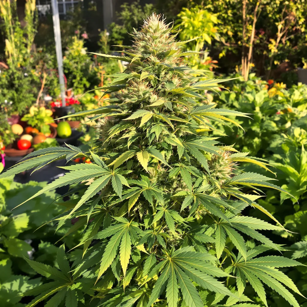 Jelly Roll 72% indica / 28% sativa flower with visible trichomes
