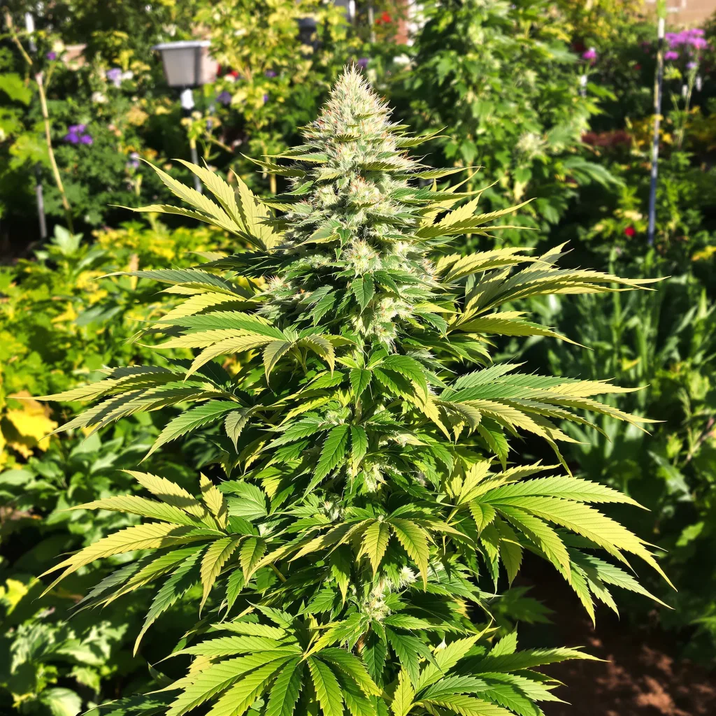 Jelly Roll 72% indica / 28% sativa flower with visible trichomes