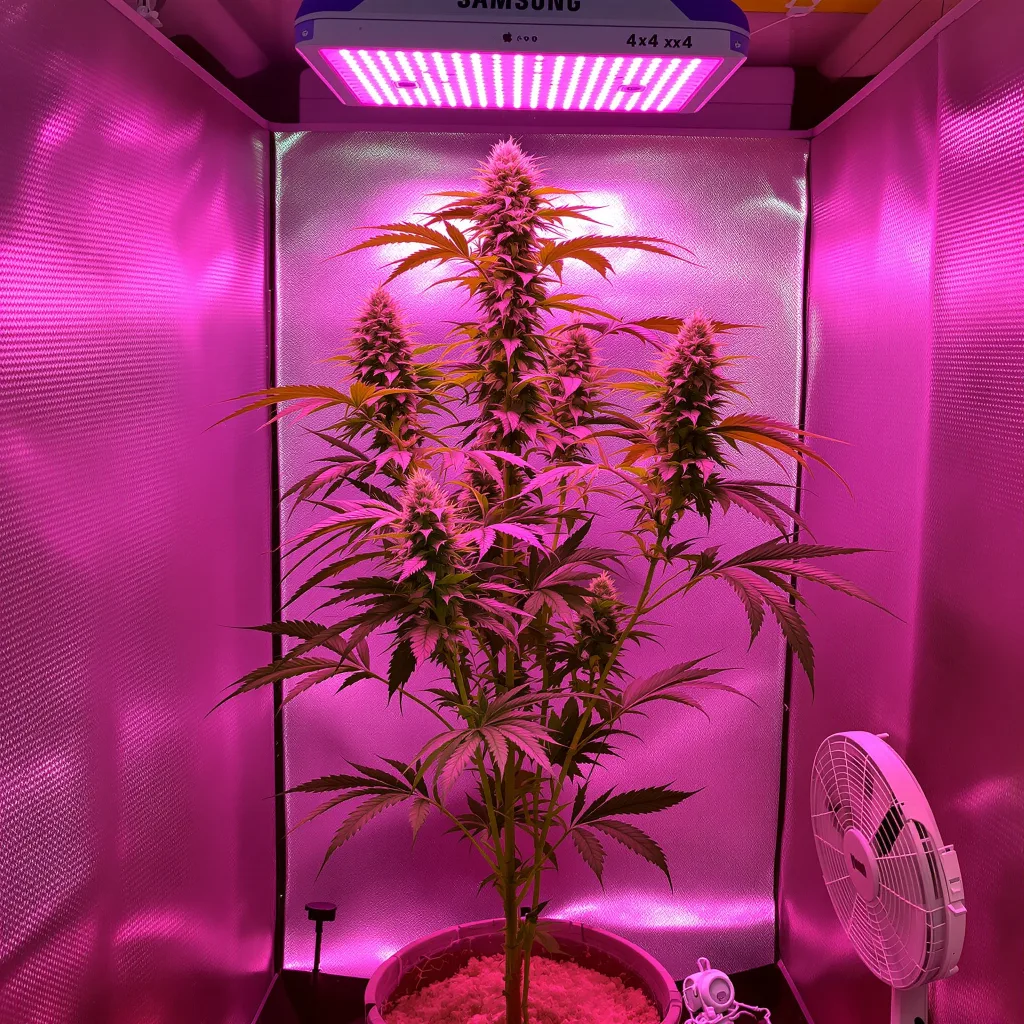 Jesus OG 30% indica / 70% sativa flower with visible trichomes