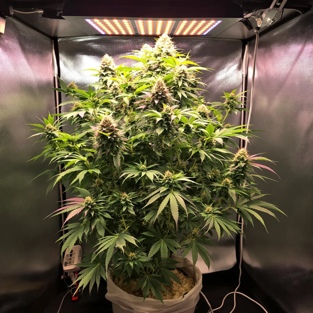 JGR 63% indica / 37% sativa flower with visible trichomes