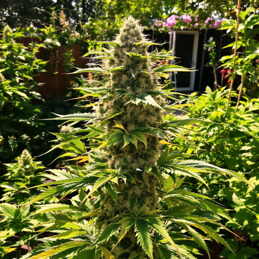 Jillybean 40% indica / 60% sativa flower with visible trichomes