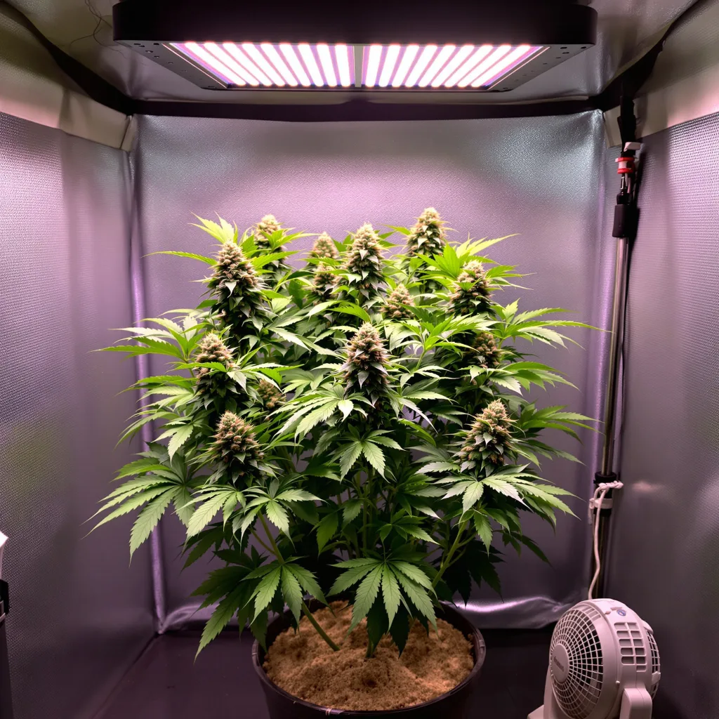 Josh D OG 76% indica / 24% sativa flower with visible trichomes