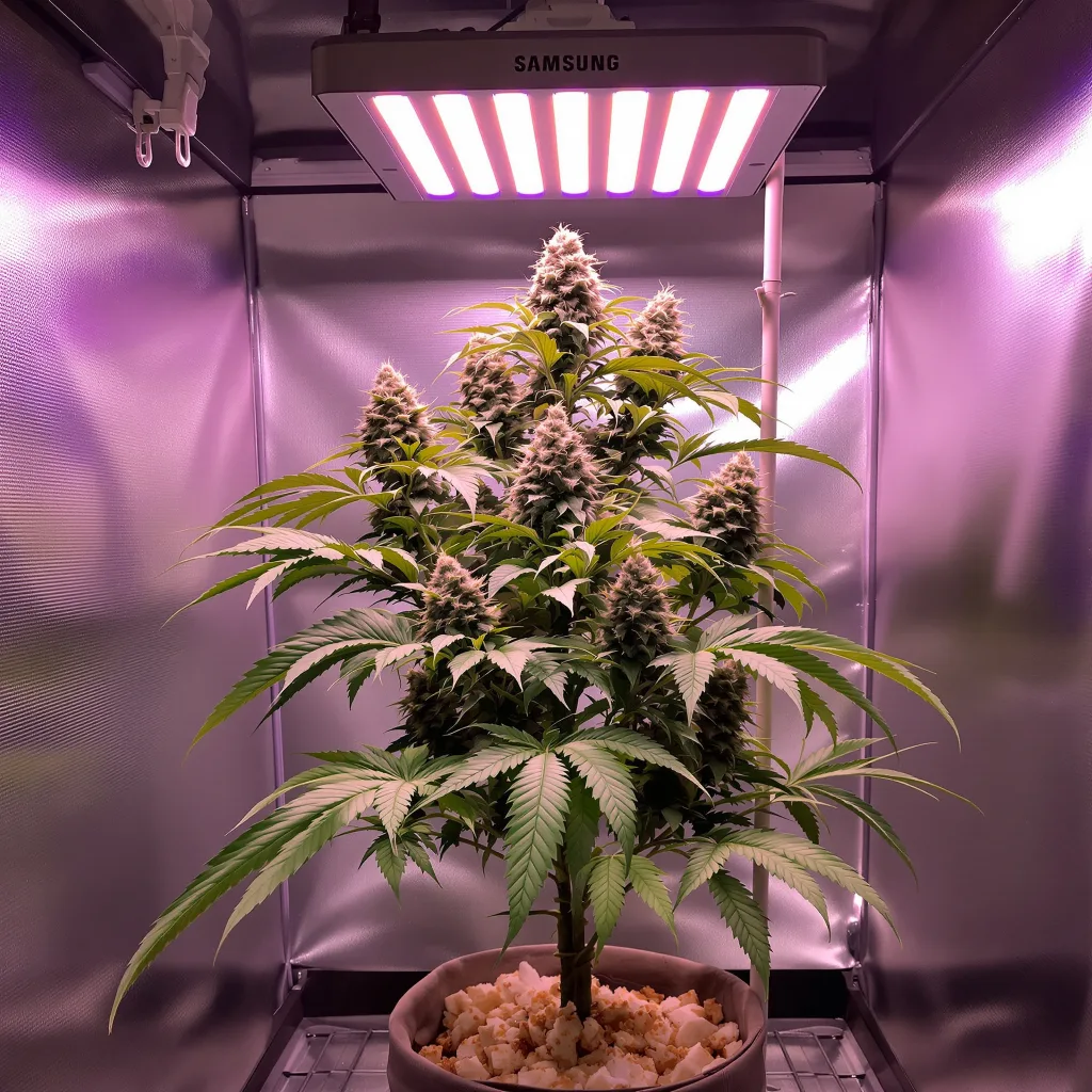 Jupiter OG 75% indica / 25% sativa flower with visible trichomes