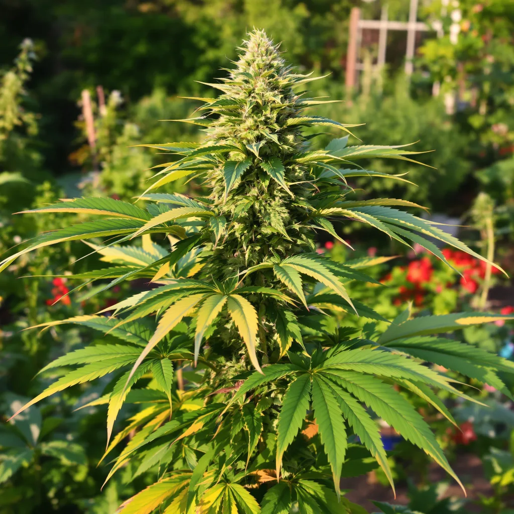 Jupiter OG 75% indica / 25% sativa flower with visible trichomes