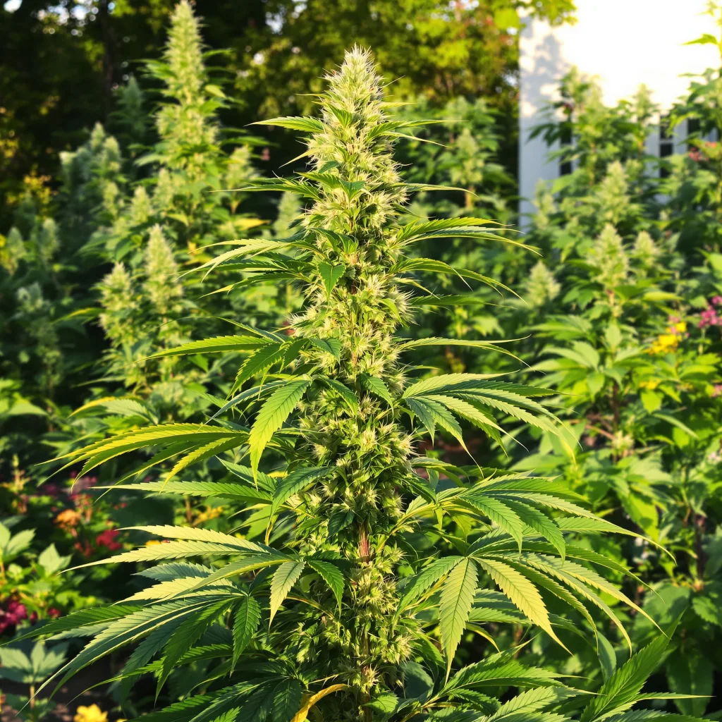 Kali Mist 18% indica / 82% sativa flower with visible trichomes