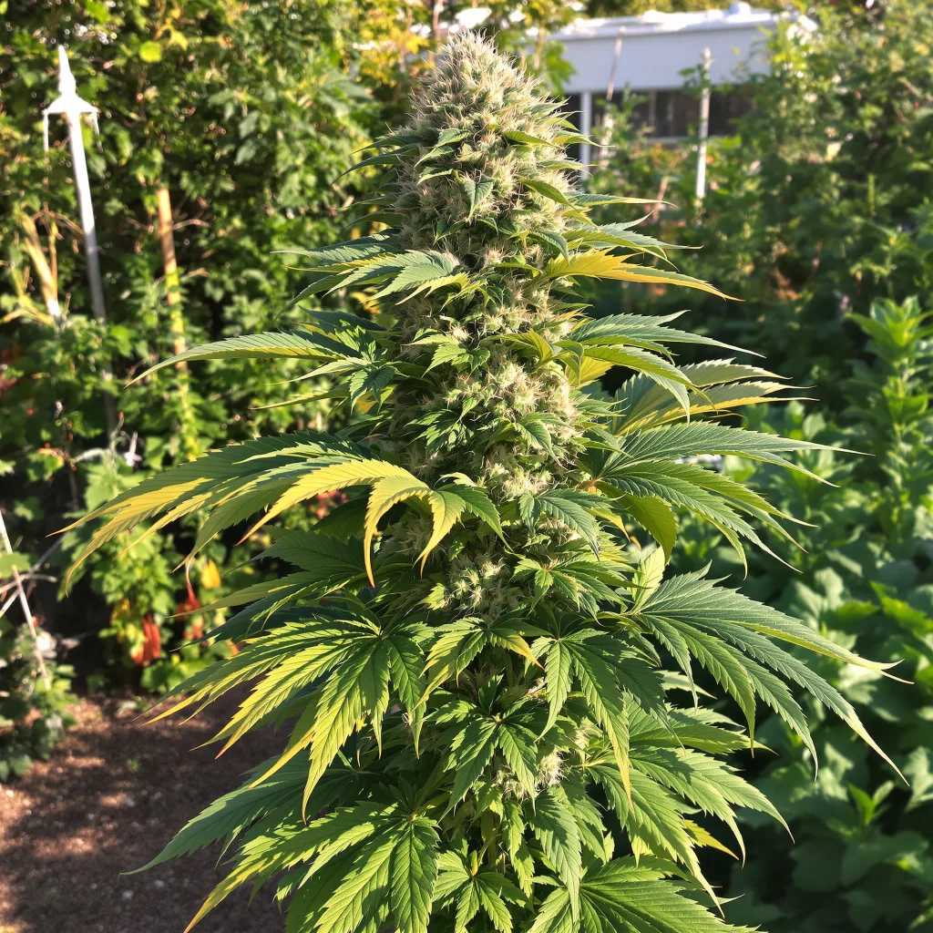 Kandahar 81% indica / 19% sativa flower with visible trichomes