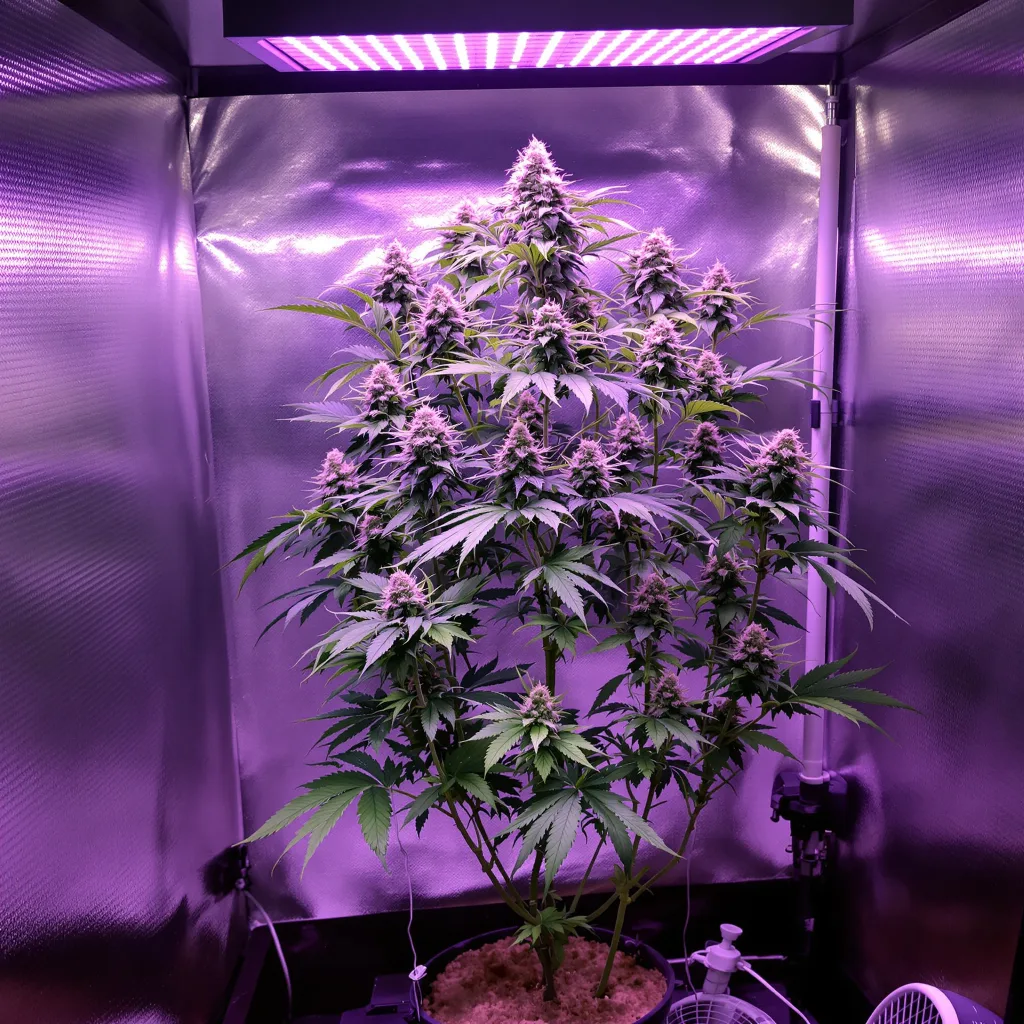 Kandy Kush 50% indica / 50% sativa flower with visible trichomes