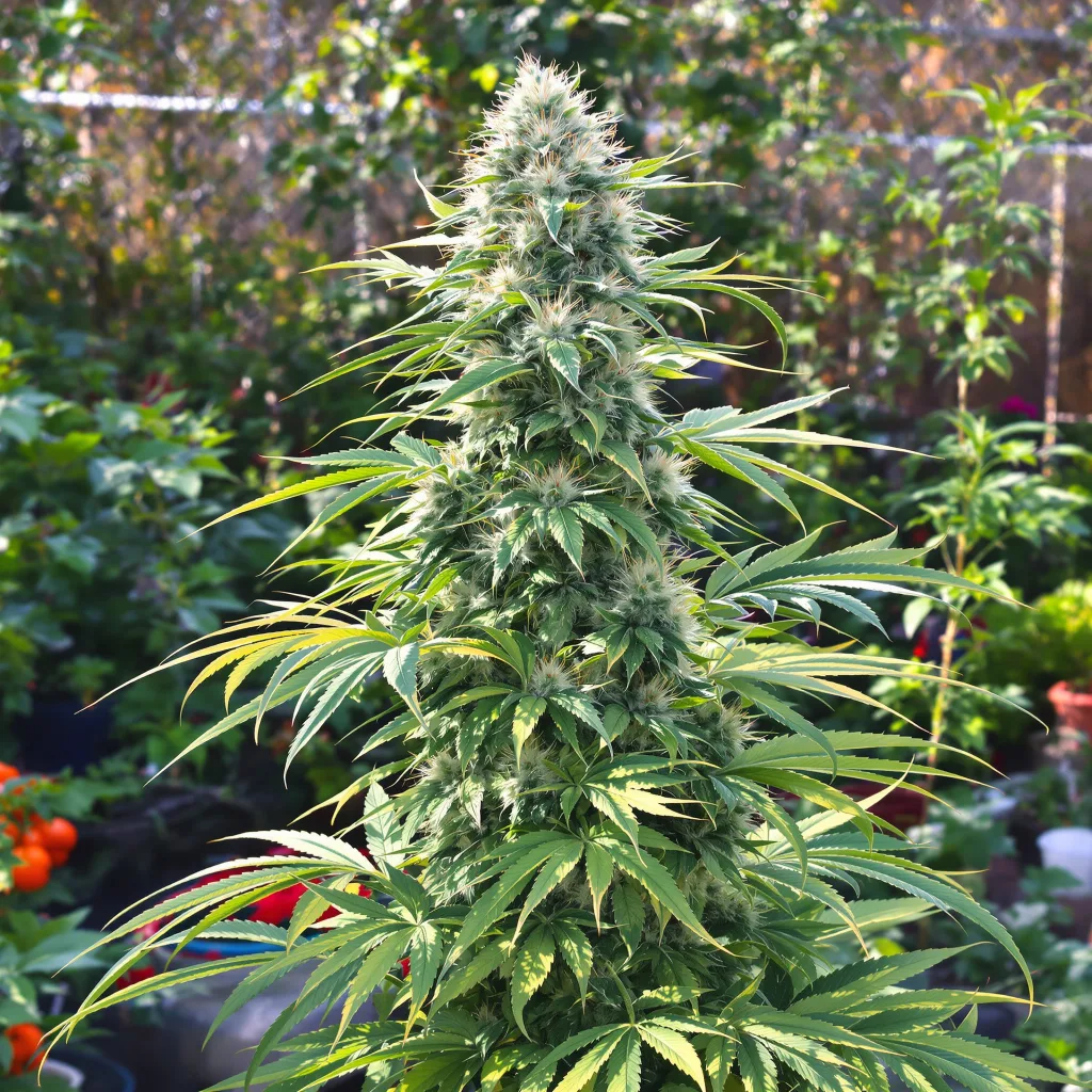 Kandy Kush 50% indica / 50% sativa flower with visible trichomes