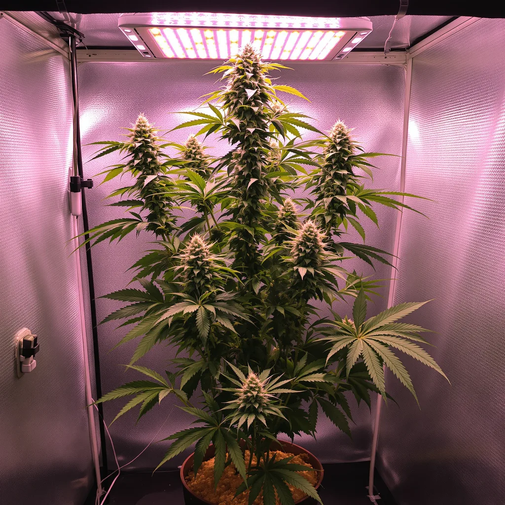 KC 33 12% indica / 88% sativa flower with visible trichomes