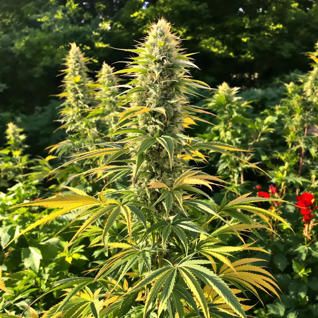 Key Lime Pie 25% indica / 75% sativa flower with visible trichomes