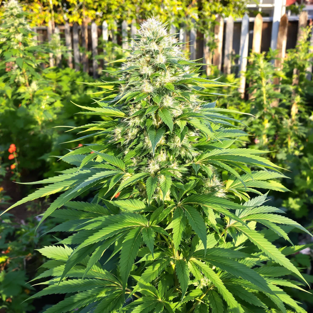 Khufu 74% indica / 26% sativa flower with visible trichomes