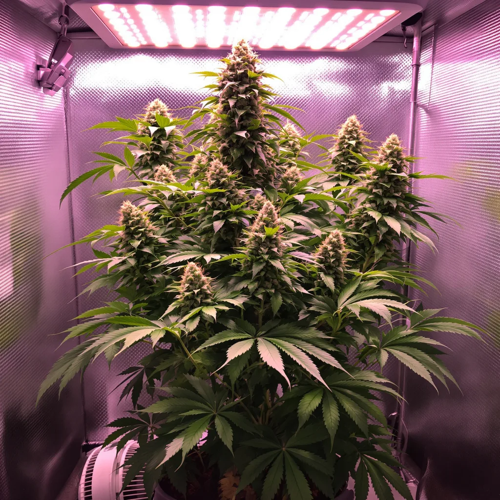 Killer Grape 86% indica / 14% sativa flower with visible trichomes