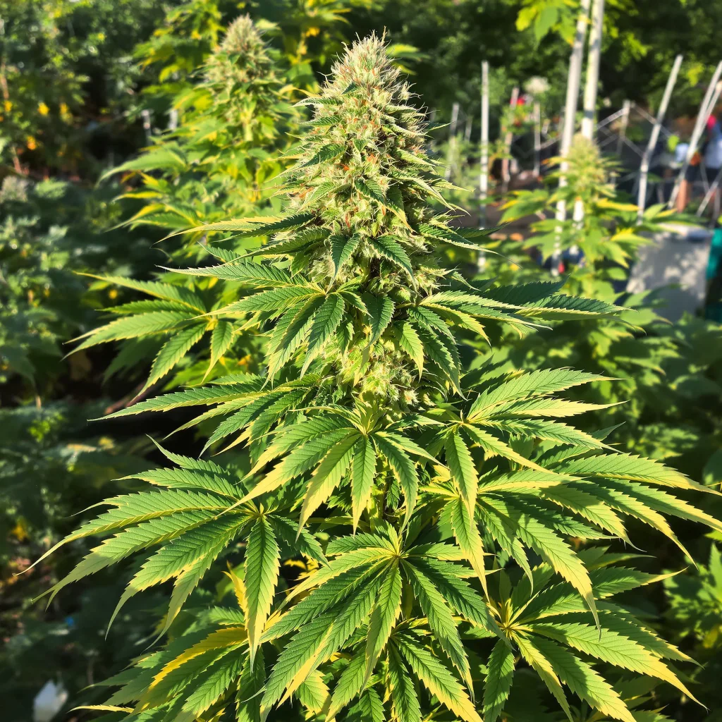 Killer Grape 86% indica / 14% sativa flower with visible trichomes