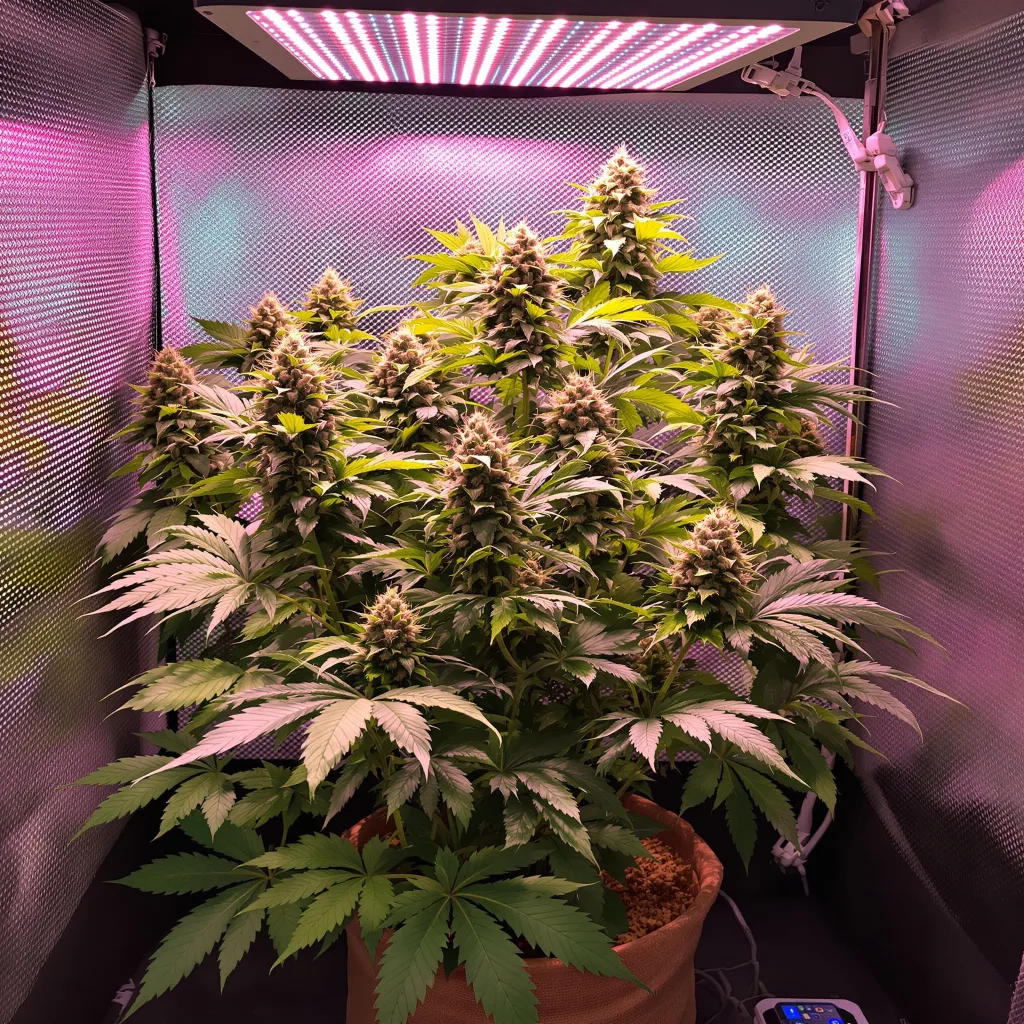 Kosher Kush 86% indica / 14% sativa flower with visible trichomes