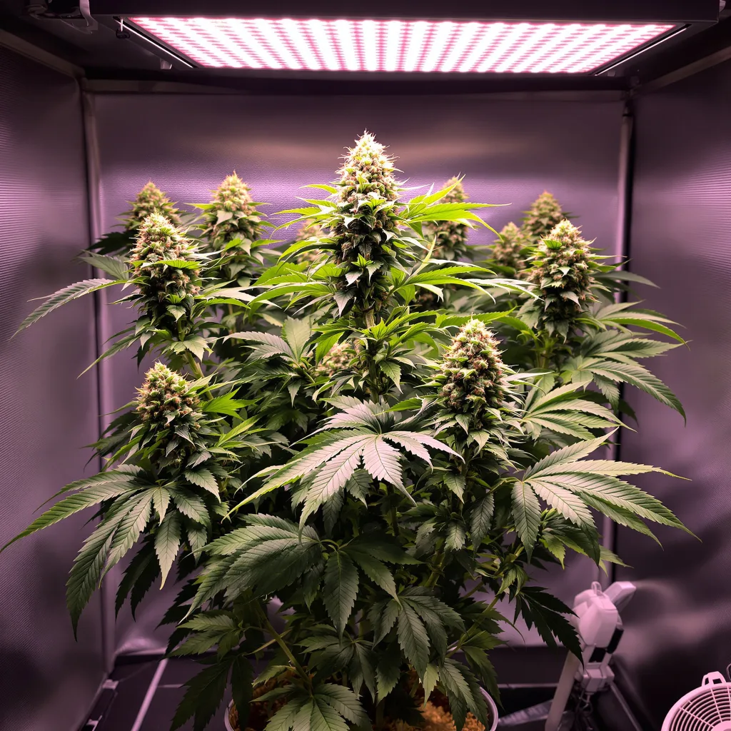 Krishna Kush 80% indica / 20% sativa flower with visible trichomes