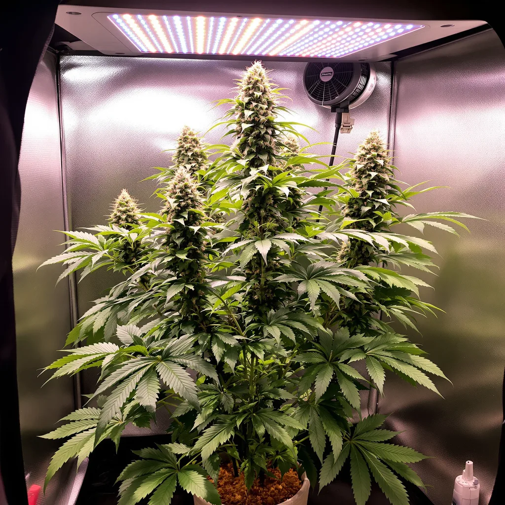Kryptonite 70% indica / 20% sativa flower with visible trichomes