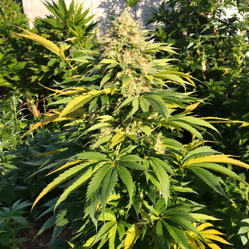 Kryptonite 70% indica / 20% sativa flower with visible trichomes