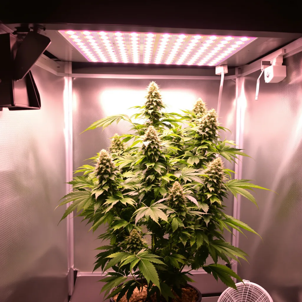 Kush Cake 84% indica / 16% sativa flower with visible trichomes