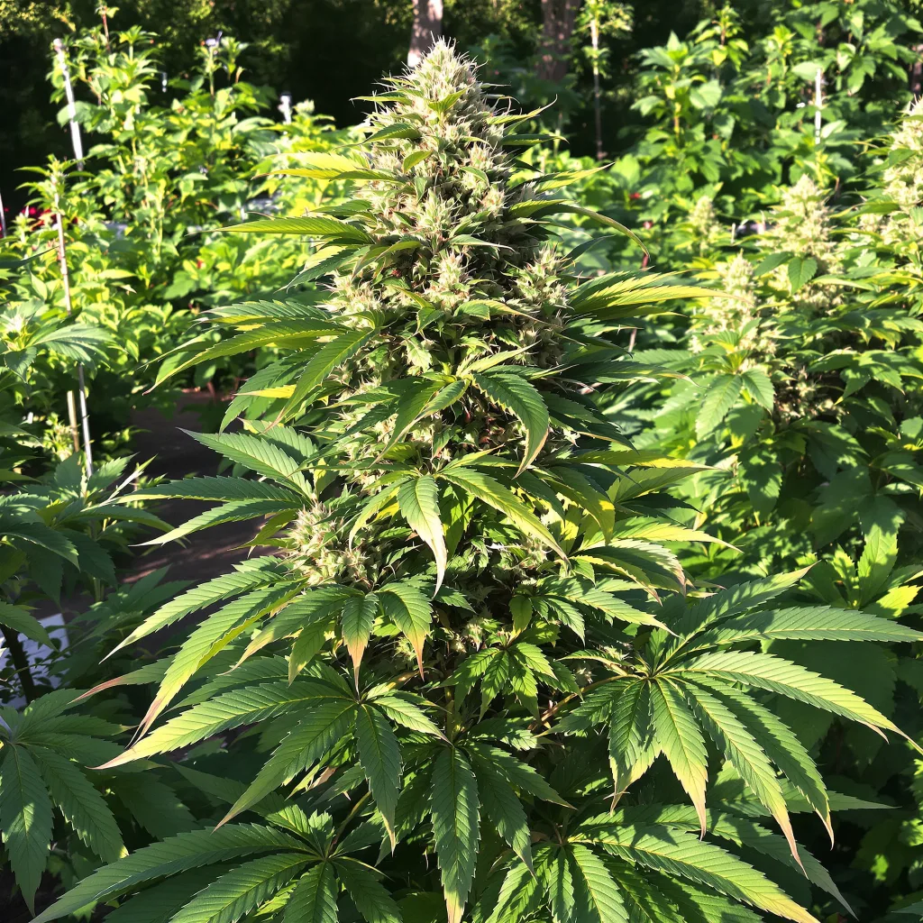 Kush Cake 84% indica / 16% sativa flower with visible trichomes