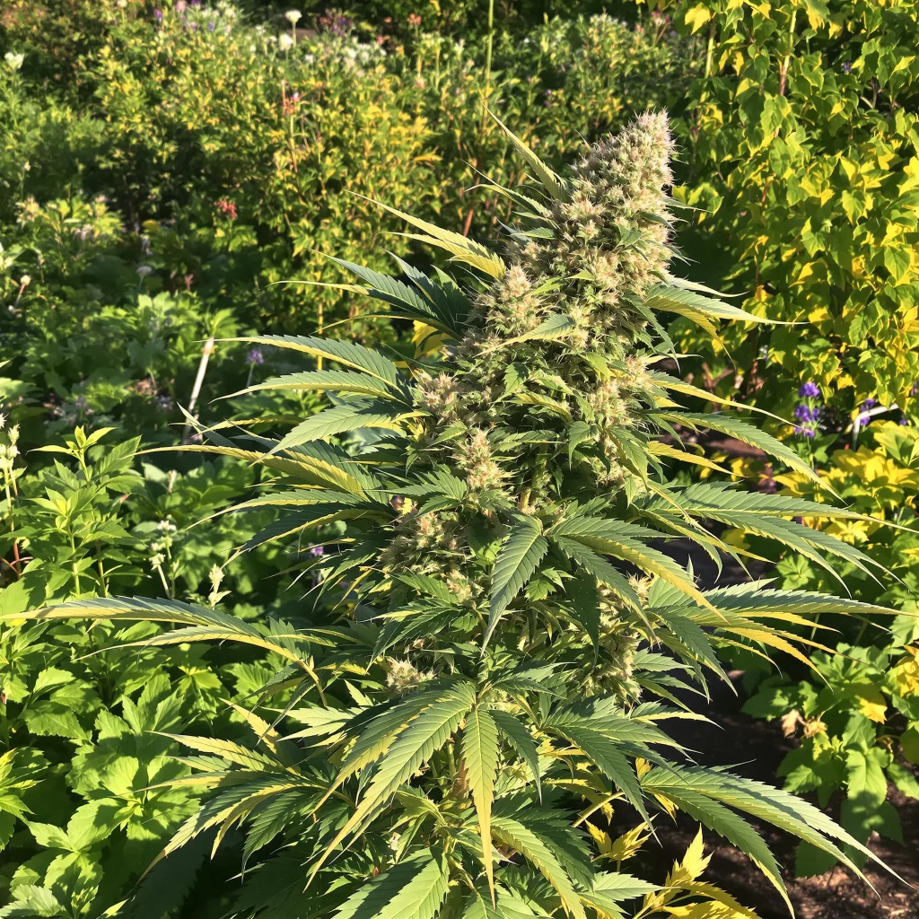 Kush Mints 50% indica / 50% sativa flower with visible trichomes