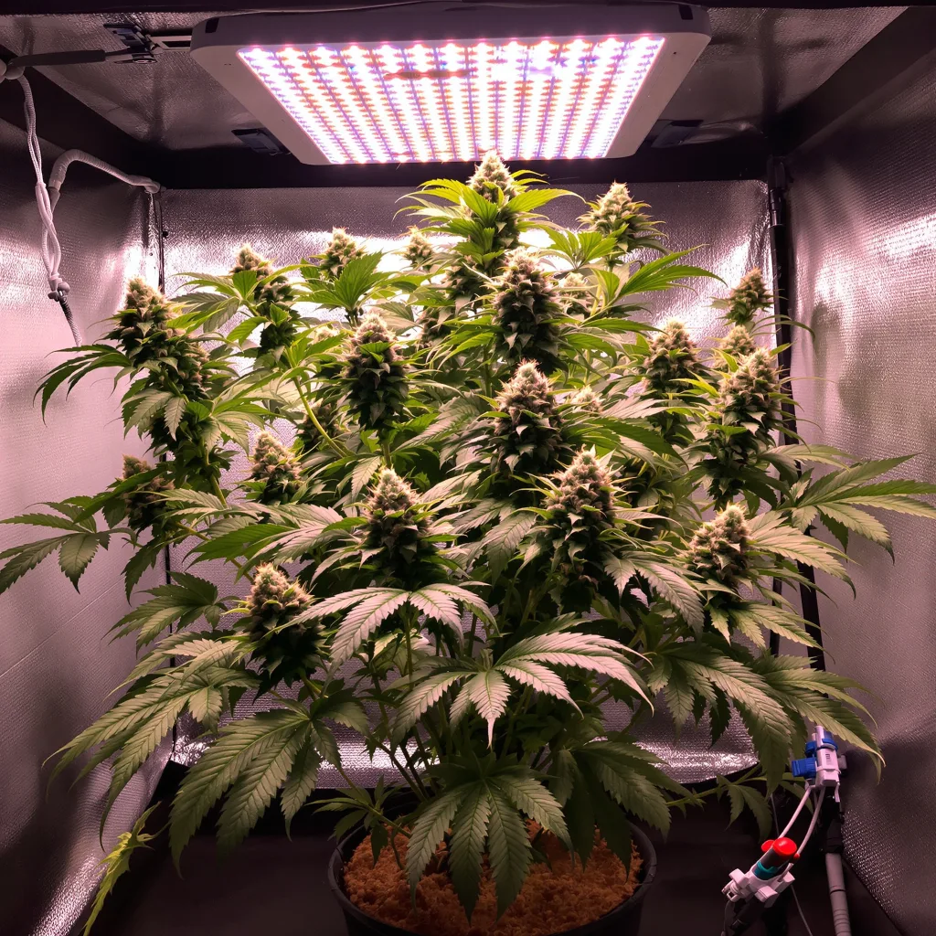 Kush XL 68% indica / 32% sativa flower with visible trichomes