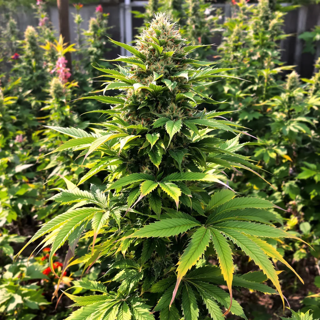 Kushadelic 76% indica / 24% sativa flower with visible trichomes