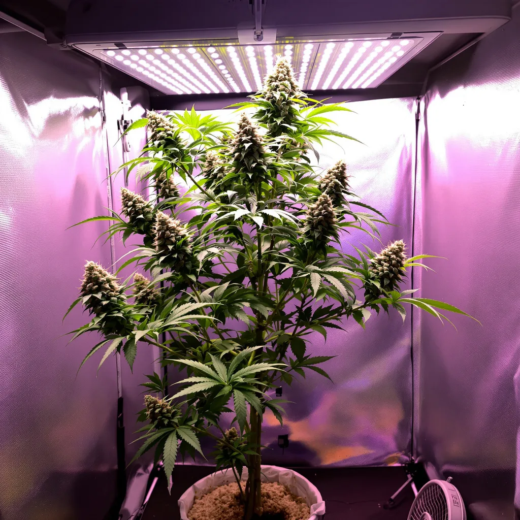 LA Jack 62% indica / 38% sativa flower with visible trichomes