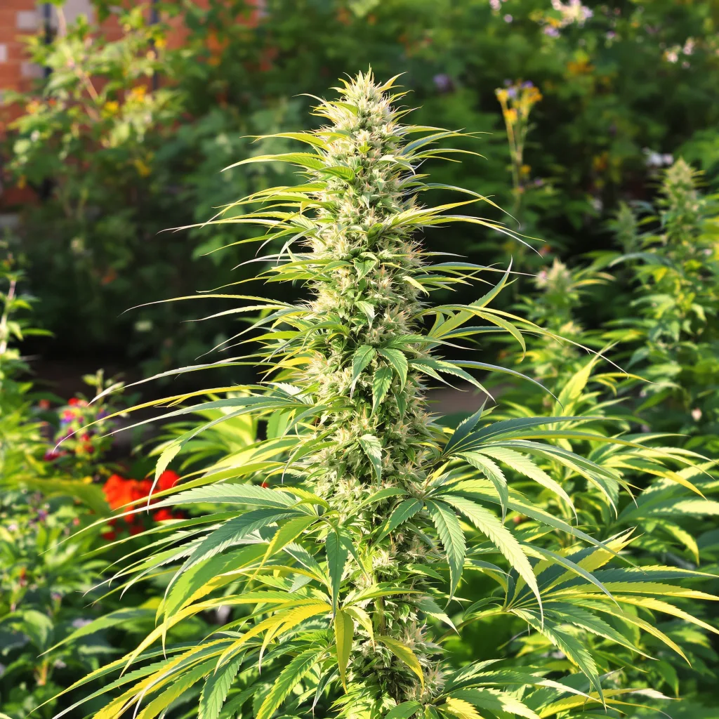 Lamb's Bread 10% indica / 90% sativa flower with visible trichomes