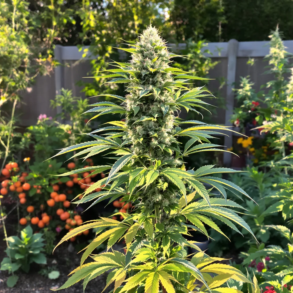 Lamborghini 48% indica / 52% sativa flower with visible trichomes