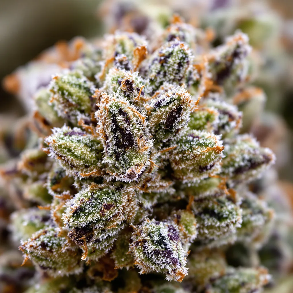 Le Silver Royale cannabis bud close-up showing balanced bud structure with frosted trichomes
