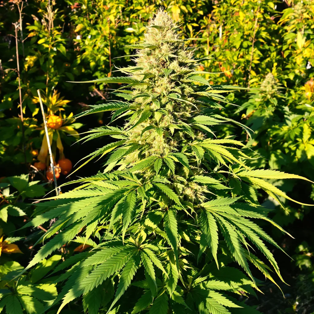 Lee Roy 69% indica / 31% sativa flower with visible trichomes