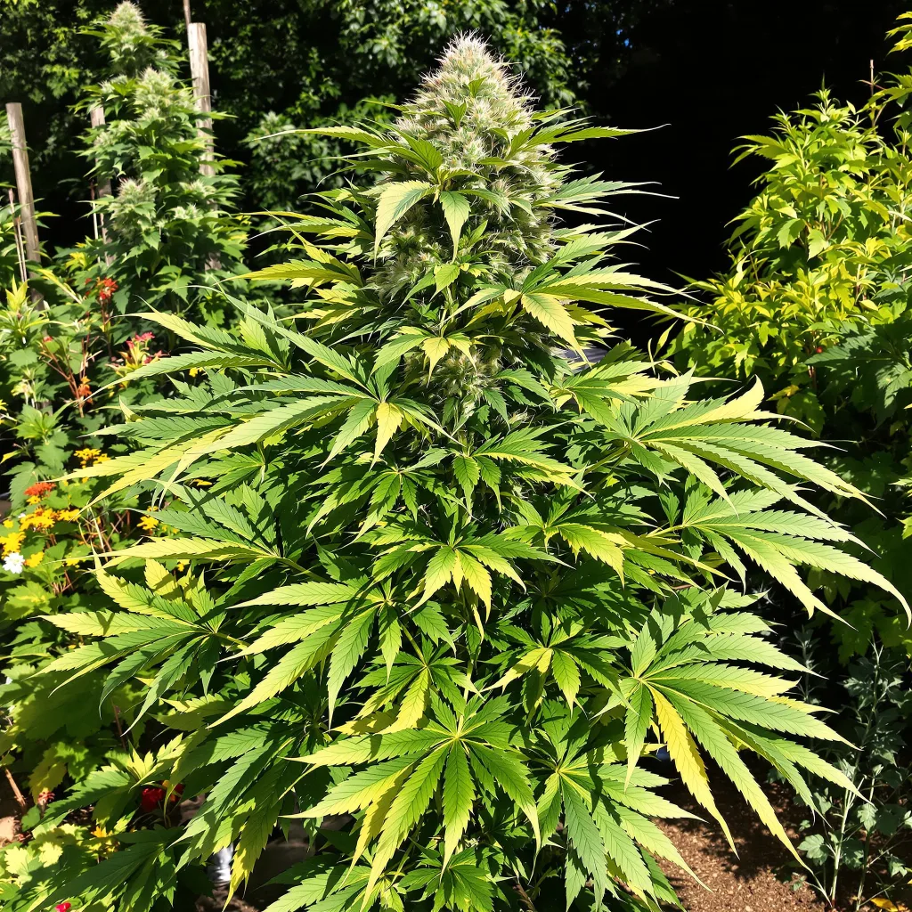 Legend OG 69% indica / 31% sativa flower with visible trichomes