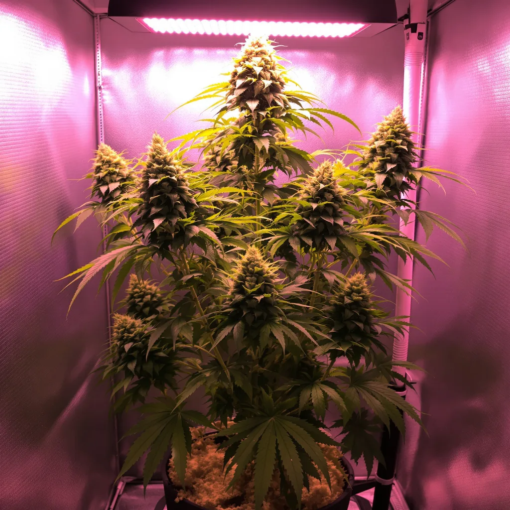Lemon 57% indica / 43% sativa flower with visible trichomes