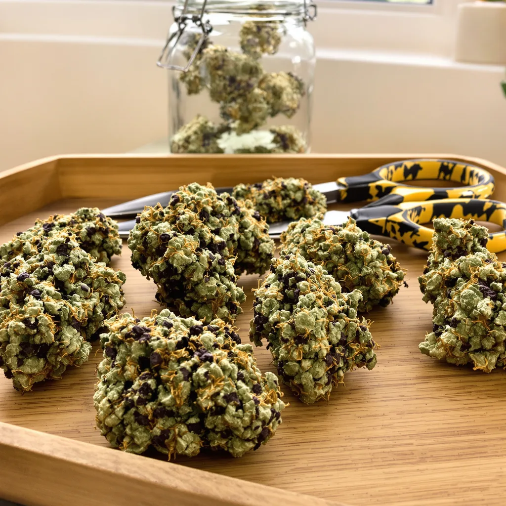 Lemon Crush 74% indica / 26% sativa flower with visible trichomes