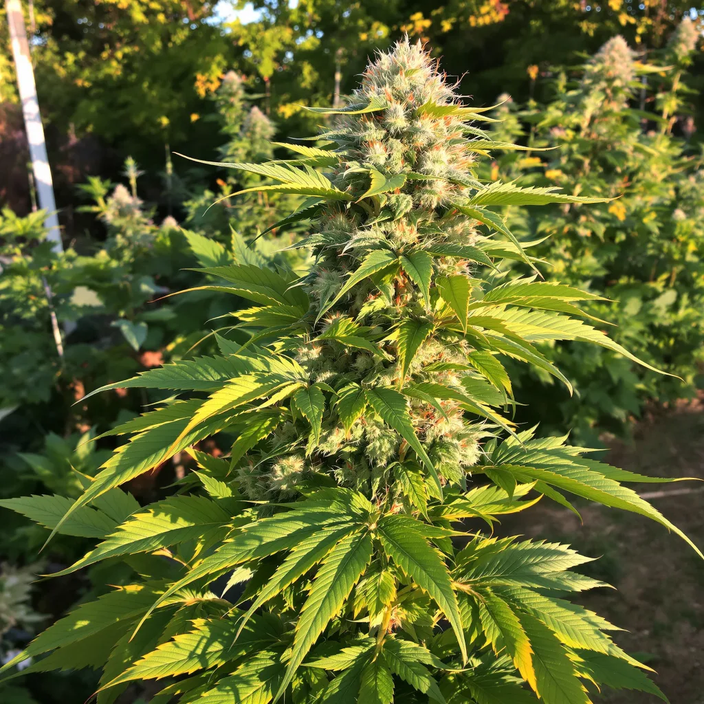 Lemon Crush 74% indica / 26% sativa flower with visible trichomes