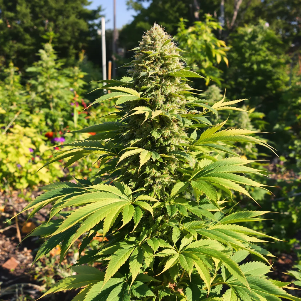 Lemon Drizzle 67% indica / 33% sativa flower with visible trichomes