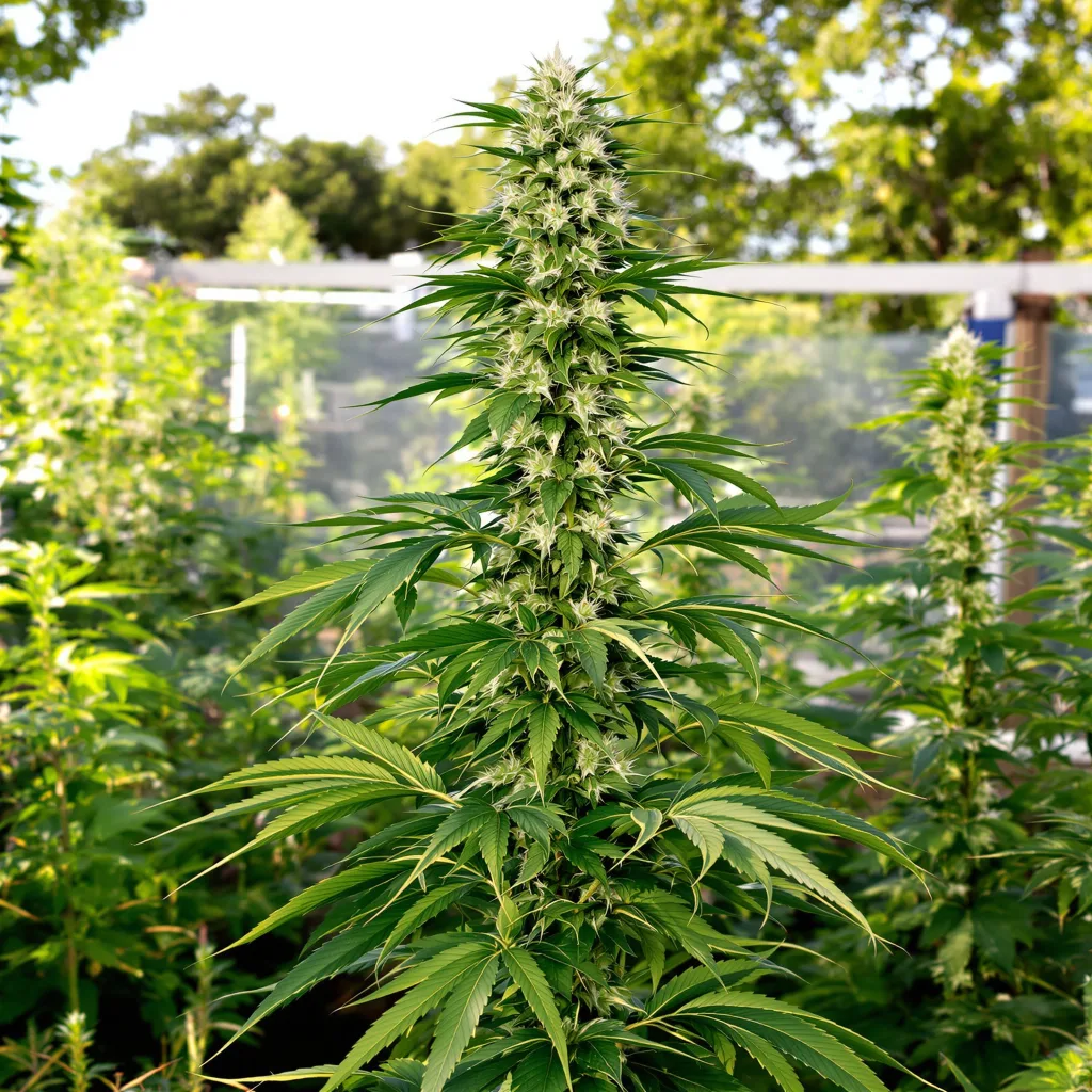 Lemon Jack 25% indica / 75% sativa flower with visible trichomes