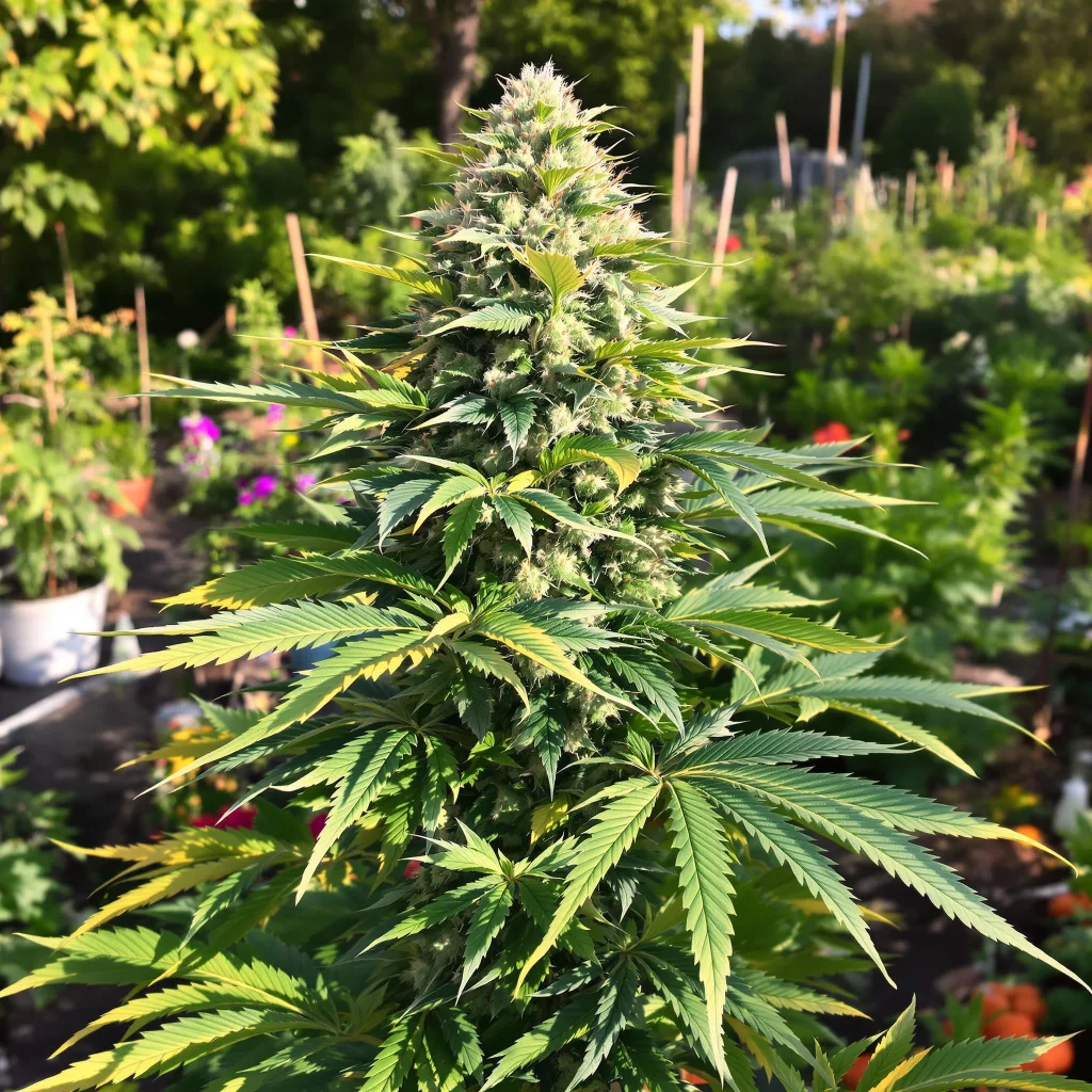 Lemon OG Kush 50% indica / 50% sativa flower with visible trichomes