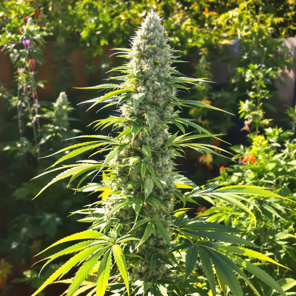 Lemon Skunk 30% indica / 60% sativa flower with visible trichomes