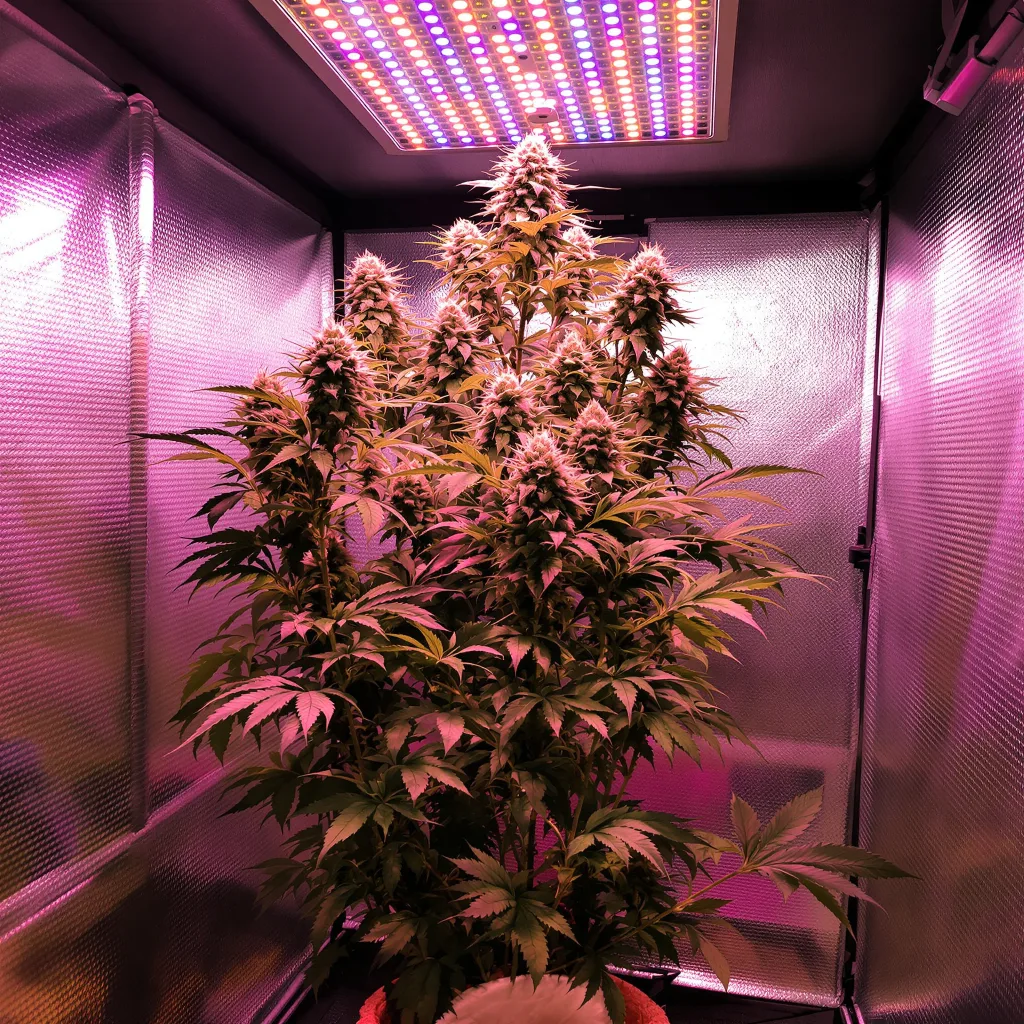 Lemon Tree 61% indica / 39% sativa flower with visible trichomes