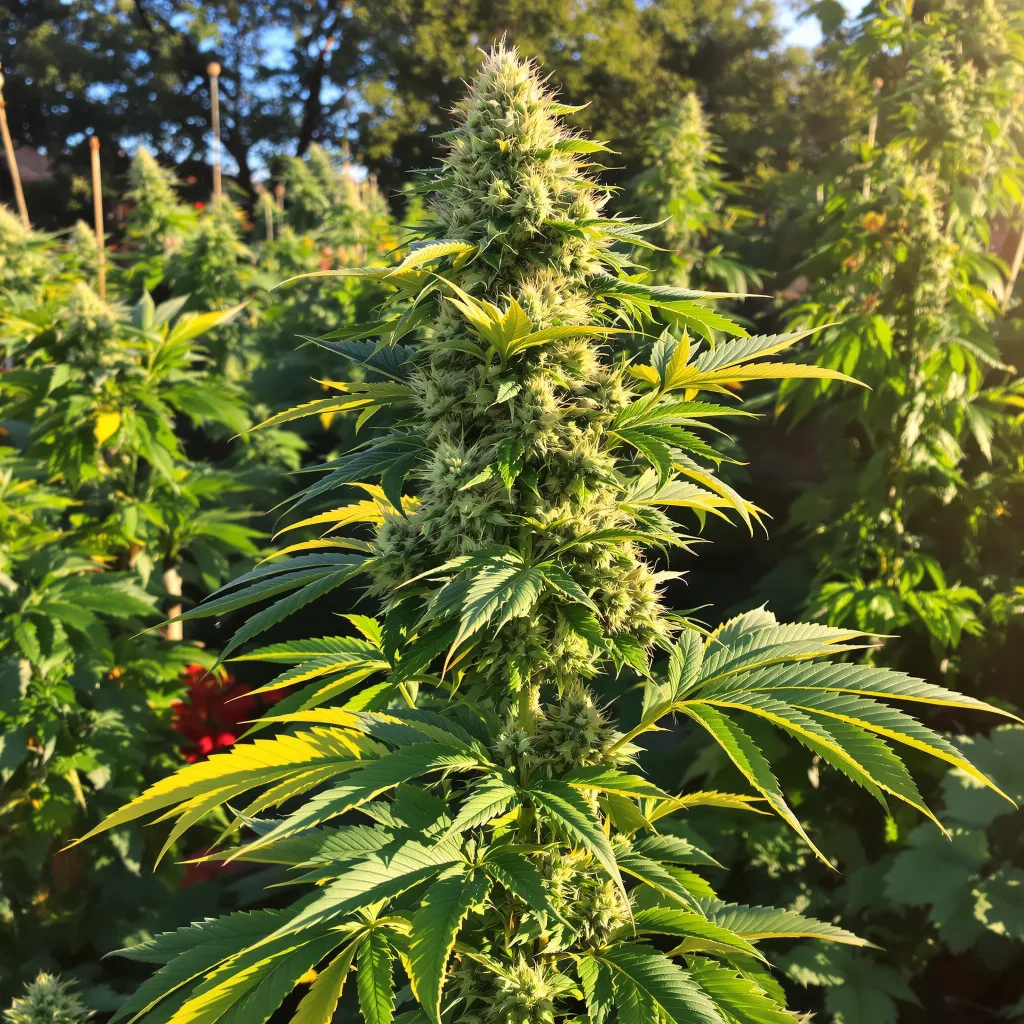 Lemon Tree 61% indica / 39% sativa flower with visible trichomes