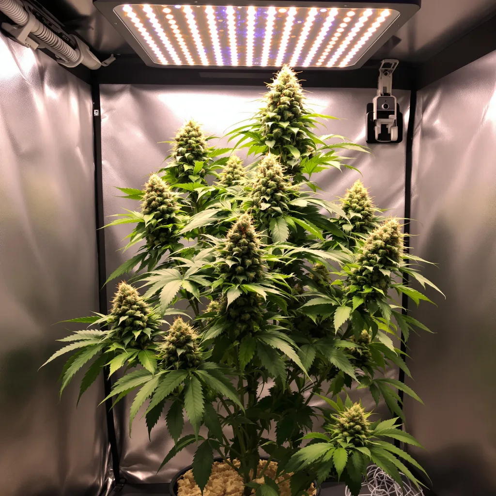 Lethal Purple 38% indica / 62% sativa flower with visible trichomes