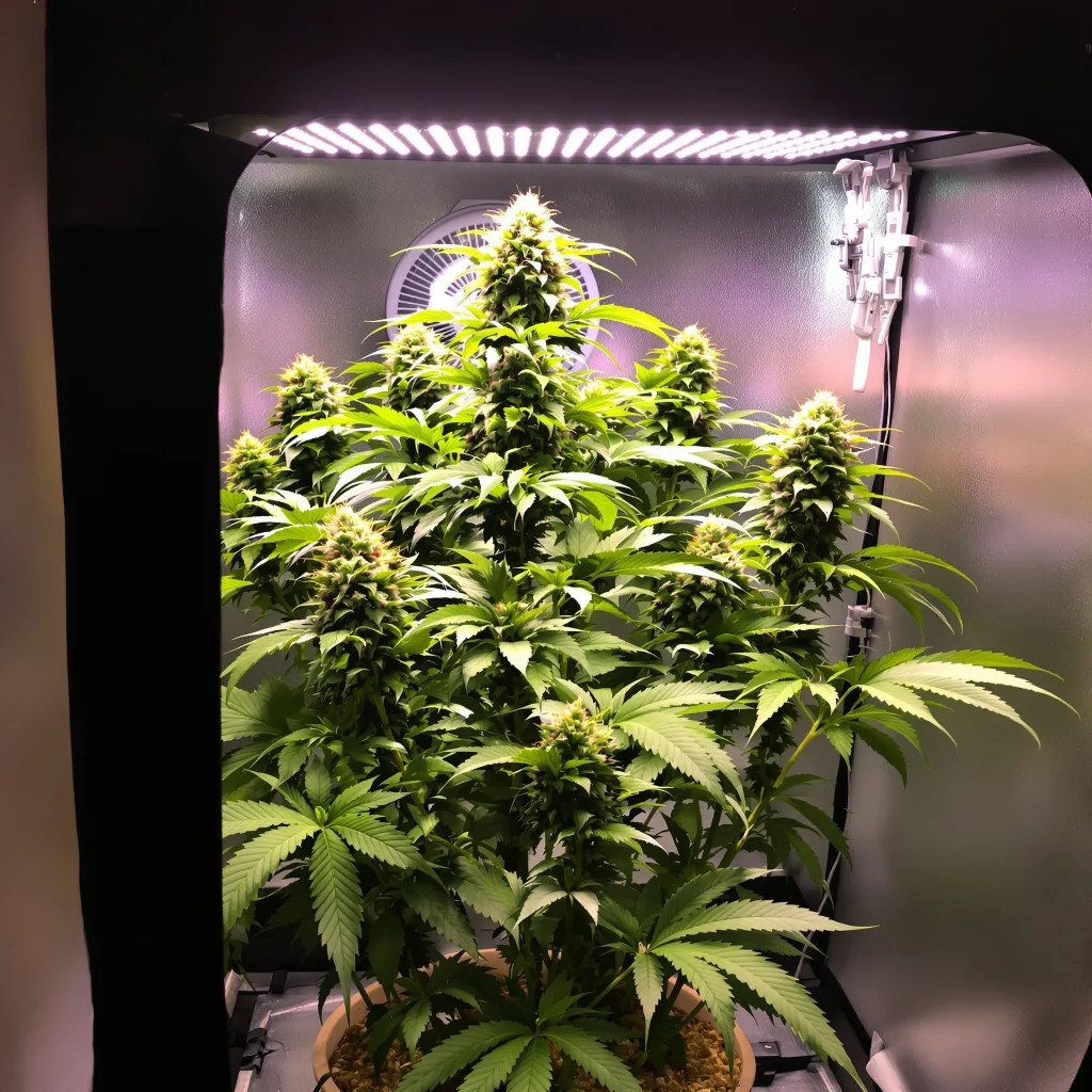 Liquid Butter 67% indica / 33% sativa flower with visible trichomes