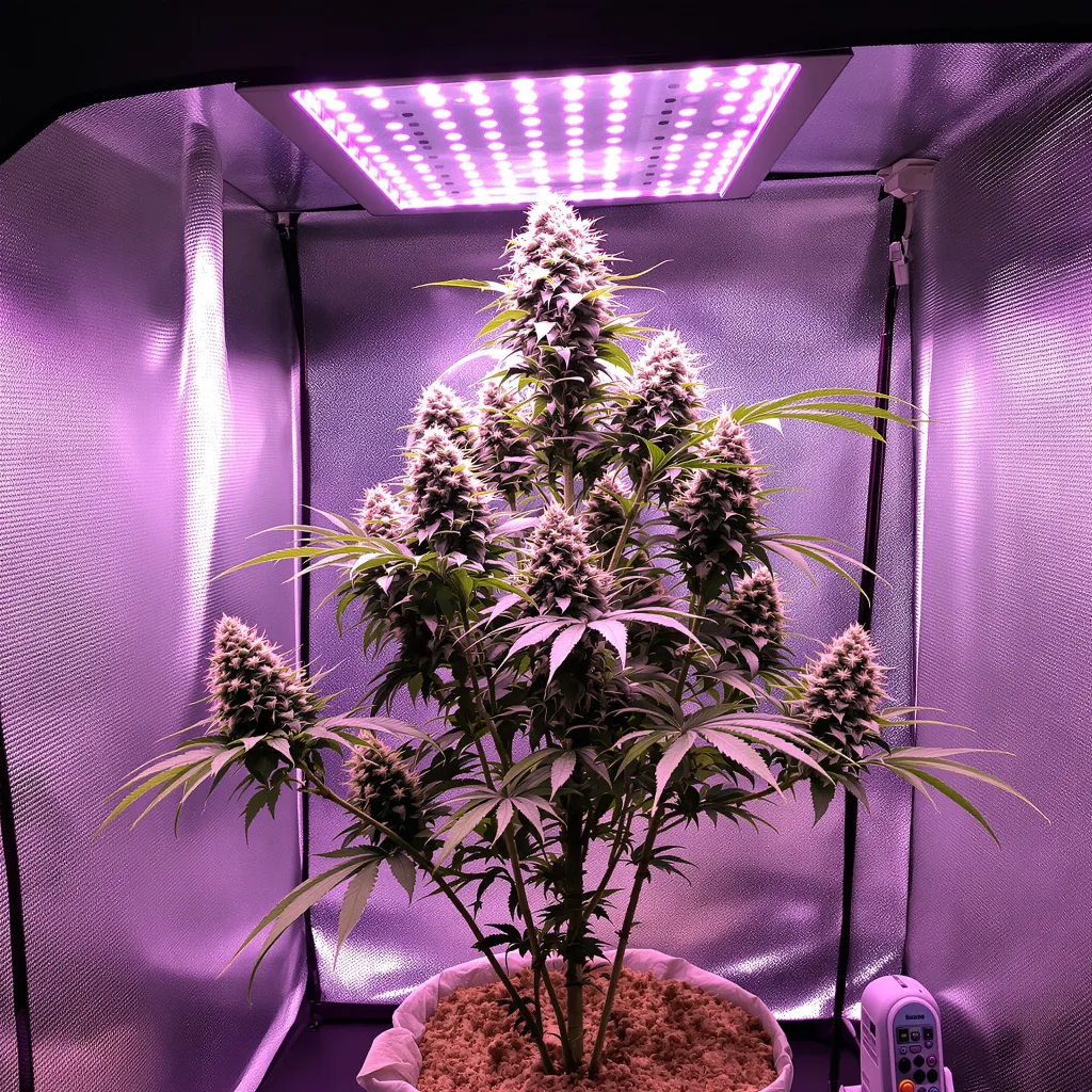 Longbottom Leaf 39% indica / 61% sativa flower with visible trichomes