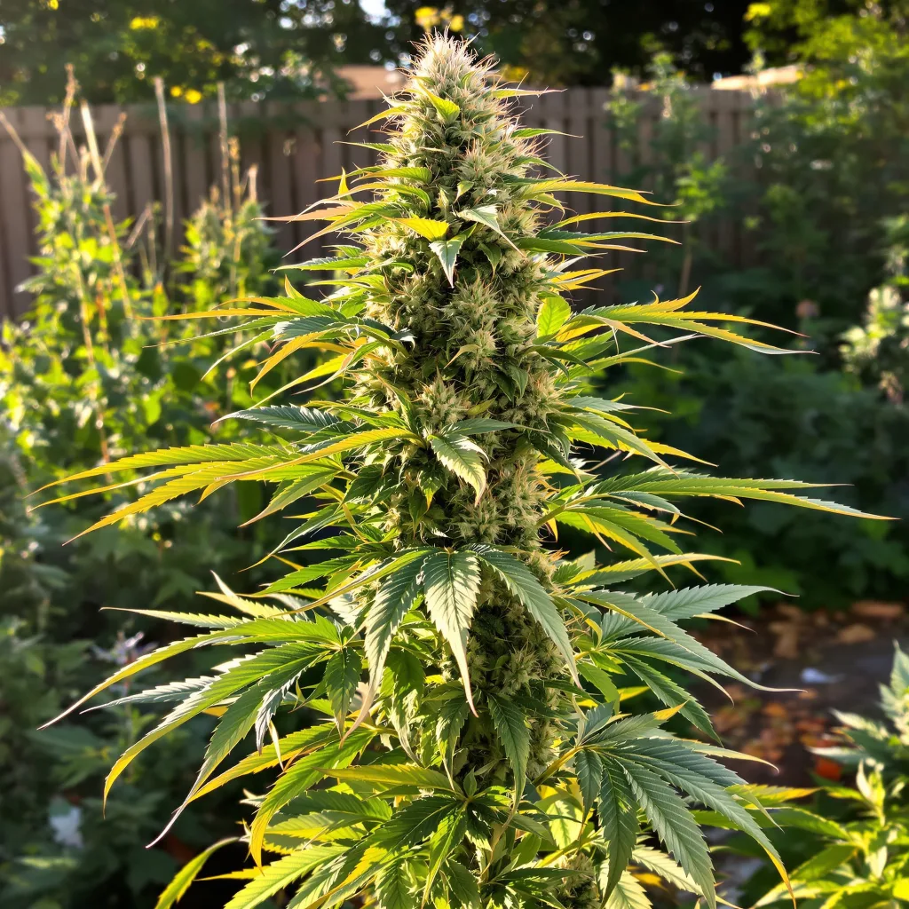 LSD 49% indica / 51% sativa flower with visible trichomes