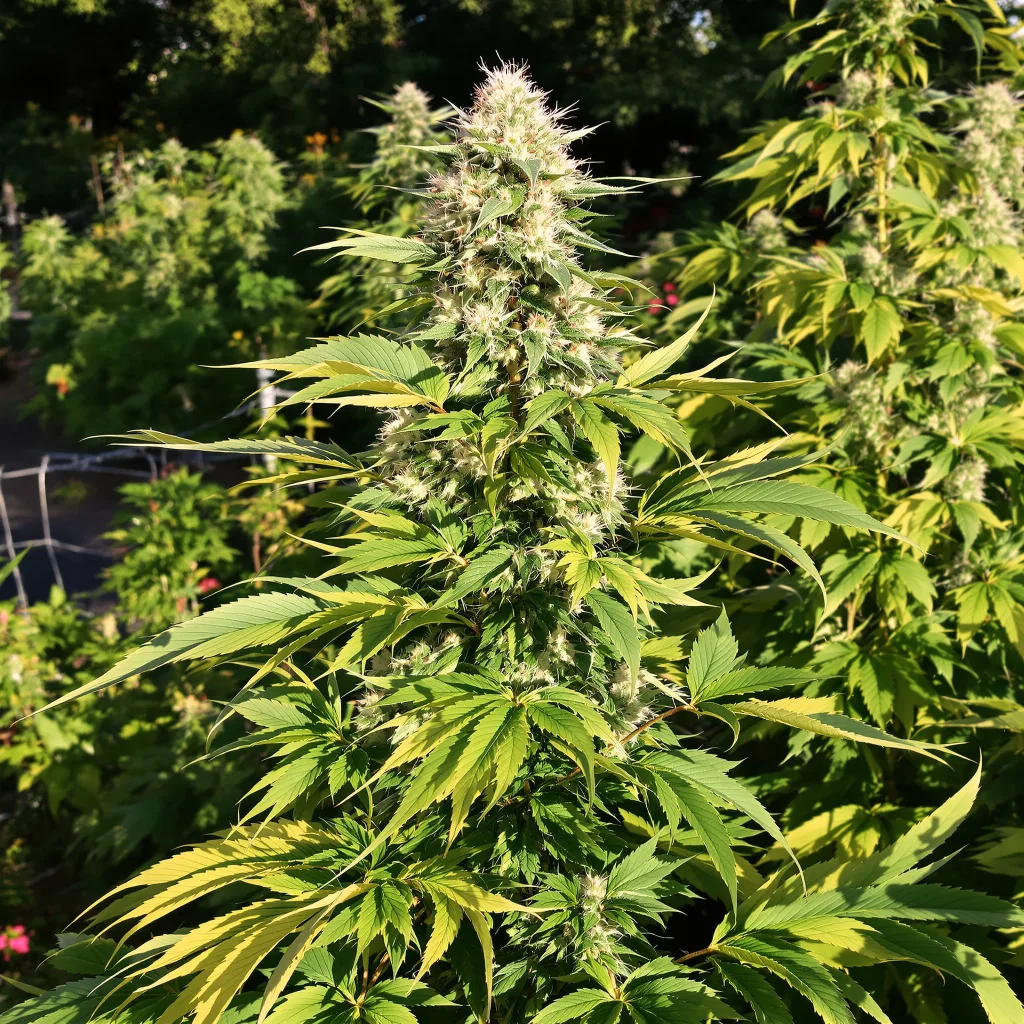 Lucky 54% indica / 46% sativa flower with visible trichomes